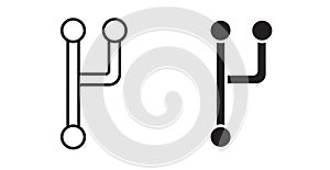 Code branch vecor icon set
