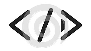 Code closing tag icon for programming and web development , vector design Generative AI