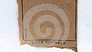 Misprint error code, USA. Ãâ.