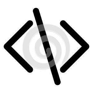 Code, coding Bold Vector Icon which can be easily edited or modified