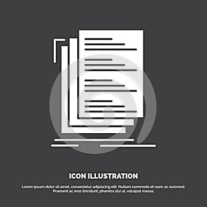 Code, coding, compile, files, list Icon. glyph vector symbol for UI and UX, website or mobile application