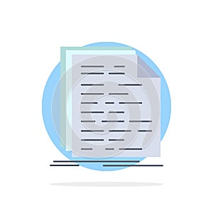 Code, coding, doc, programming, script Flat Color Icon Vector