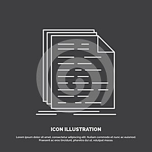 Code, coding, doc, programming, script Icon. Line vector symbol for UI and UX, website or mobile application