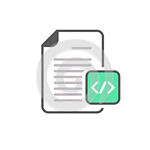 Code coding document file html page programming icon