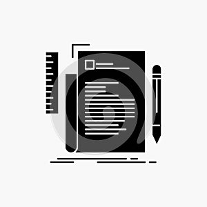 Code, coding, file, programming, script Glyph Icon. Vector isolated illustration