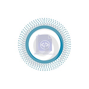 Code, coding, file, programming, script Glyph Icon. Vector isolated illustration