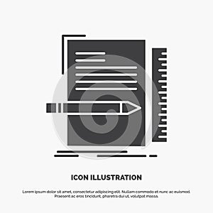 Code, coding, file, programming, script Icon. glyph vector gray symbol for UI and UX, website or mobile application