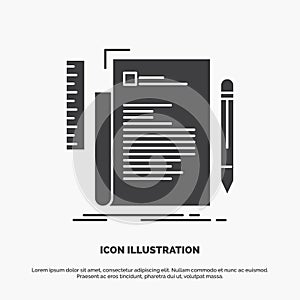 Code, coding, file, programming, script Icon. glyph vector gray symbol for UI and UX, website or mobile application