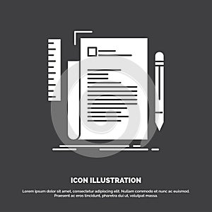 Code, coding, file, programming, script Icon. glyph vector symbol for UI and UX, website or mobile application