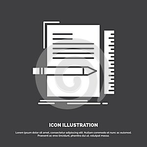 Code, coding, file, programming, script Icon. glyph vector symbol for UI and UX, website or mobile application