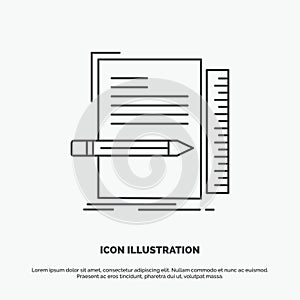 Code, coding, file, programming, script Icon. Line vector gray symbol for UI and UX, website or mobile application