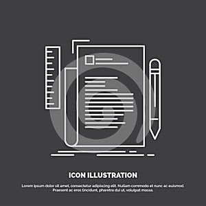 Code, coding, file, programming, script Icon. Line vector symbol for UI and UX, website or mobile application