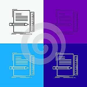 Code, coding, file, programming, script Icon Over Various Background. Line style design, designed for web and app. Eps 10 vector