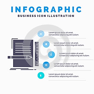 Code, coding, file, programming, script Infographics Template for Website and Presentation. GLyph Gray icon with Blue infographic