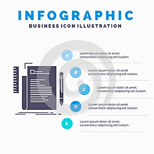Code, coding, file, programming, script Infographics Template for Website and Presentation. GLyph Gray icon with Blue infographic