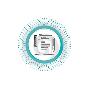 Code, coding, file, programming, script Line Icon. Vector isolated illustration