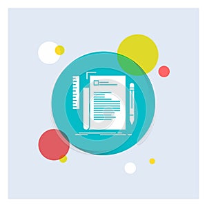 Code, coding, file, programming, script White Glyph Icon colorful Circle Background