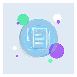 Code, coding, file, programming, script White Line Icon colorful Circle Background