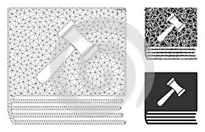 Code of Conduct Vector Mesh Network Model and Triangle Mosaic Icon