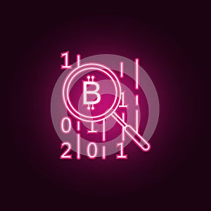 code of credo neon icon. Elements of web set. Simple icon for websites, web design, mobile app, info graphics photo