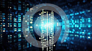 code data light bulb