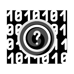 code data science glyph icon vector illustration