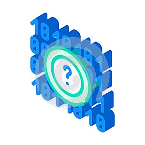 code data science isometric icon vector illustration