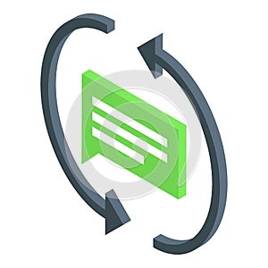 Code develop chat icon isometric vector. Mobile web
