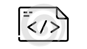 Code Document Script Vector Icon for Programming, vector design Generative AI