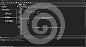 Code Editor Window with Abstract Code Snippet