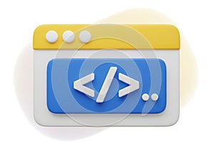 Code editor window with html