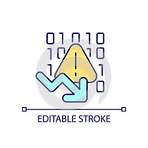 Code errors RGB color icon