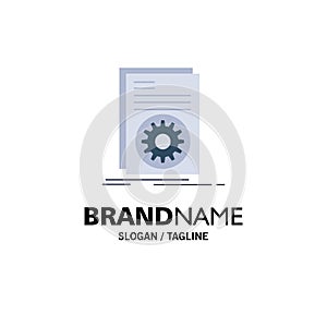 Code, executable, file, running, script Flat Color Icon Vector