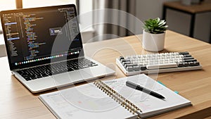 The code features colorful syntax highlighting in a dark themed editor
