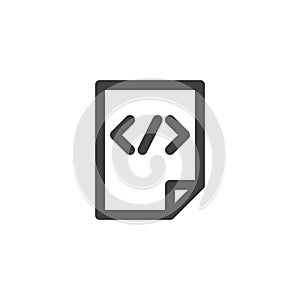 Code file document line icon