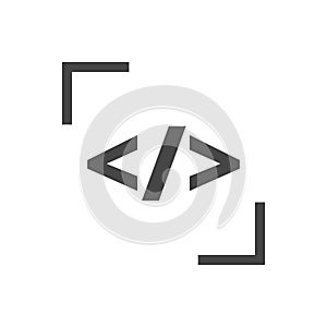 Code flat icon