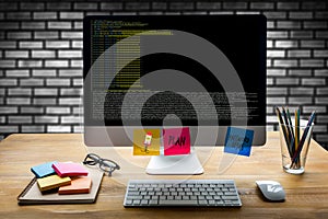 Code focus on programming code Coding Php Html Coding Cyberspac