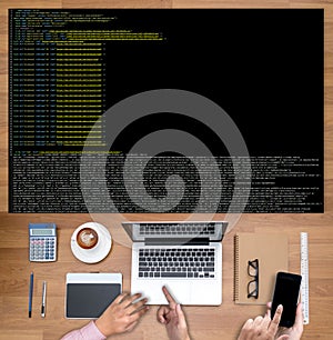 Code focus on programming code Coding Php Html Coding Cyberspac