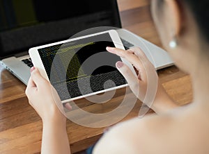 Code focus on programming code Coding Php Html Coding Cyberspac