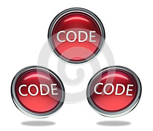 Code glass button photo
