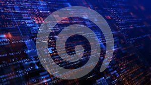 Code, HTML, php web programming source code. Abstract code background. Programming concept