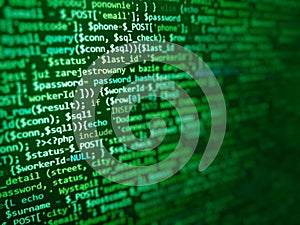 Code, HTML, php web programming source code.