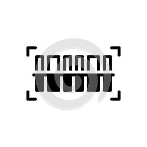 Black solid icon for Code, barcode and coding