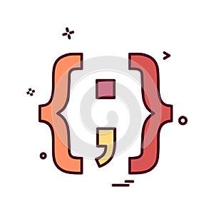 Code icon design vector