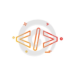 Code icon design vector