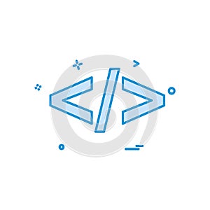 Code icon design vector