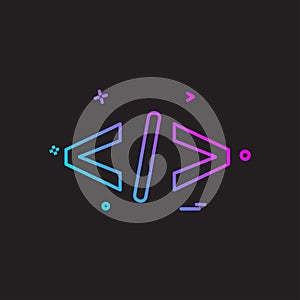 Code icon design vector
