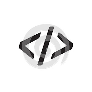Code Icon In Flat Style Vector Icon For Apps, UI, Websites. Cloudy Black Icon Vector Illustration
