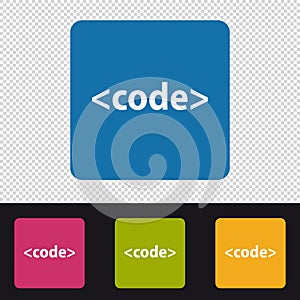 Code Icon - Programming Language Sign - Colorful Vector Illustration