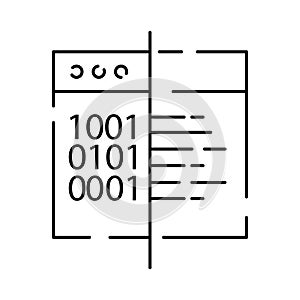 Code Icon in trendy flat style isolated. Coding and Programming line icon. Code symbol for your web site design, logo, app, UI.